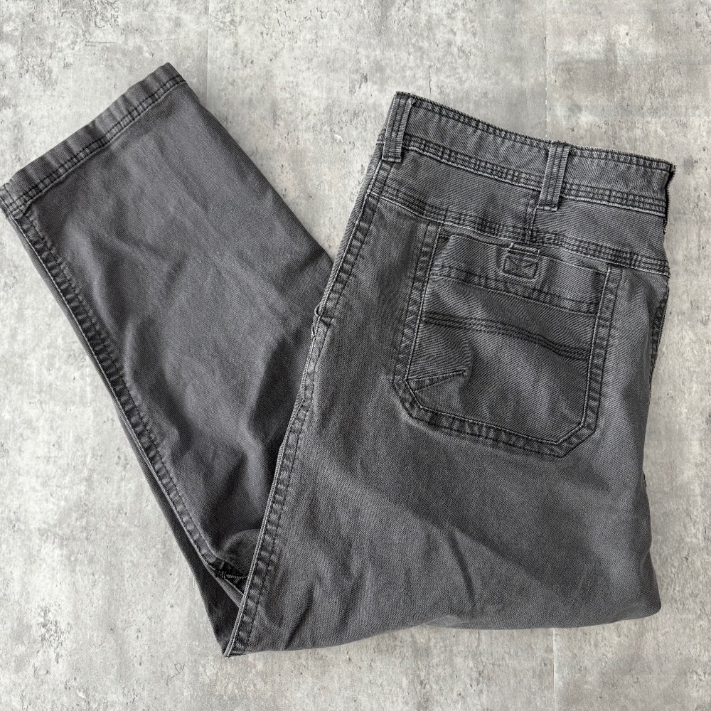 G.H.Bass&Co Gray Soft Stretch Canvas Men’s Pants Size Fit 42x32 Work